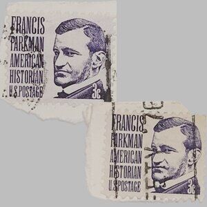 1967 Francis Parkman – 2 Used 3¢ Prominent Americans Series Violet Portrait